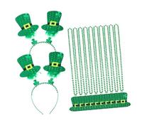 Ipetboom Accessori San Patrizio con Cerchietti Shamrock e Collane Decorazioni Creative per Costume Booth Adatto per Feste e Irlandese