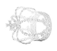 Ipetboom ad anello pieno di strass coppie corone coroncine principesse acconciatura sposa addobbi matrimonio oggetto diadema nuziale diadema di compleanno delle donne Lega di zinco