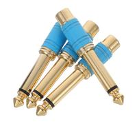 Ipetboom Adattatore Audio Convertitore Jack 635 MM Maschio-Femmina in Metallo Schermatura Anti-Rumore Set da 4 Pezzi per Mixer Home Theater e Microfono Plug And Play per Uso