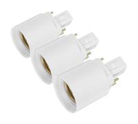 Ipetboom Adattatore Portalampada 3 Pezzi Convertitore da Base Lampada G24Q a E27 4 Pin per Lampadine LED Installazione Rapida e Resistenza al Calore Compatibile per Uso Domestico e