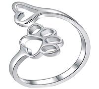 Ipetboom Anello Con Impronta D'Amore Anelli Regolabili Anello Aperto Creativo Anello Regolabile Da Uomo Anello Non Chiuso Anelli Per Cani Gioielli Da Donna Anello Regolabile Da