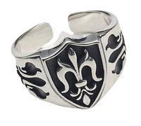 Ipetboom Anello Di Ancoraggio Gioielli Goth Anelli Da Uomo Alla Moda Anelli Regolabili Per Uomo Anelli Aperti Punk Anelli Di Dito Punk Anelli Decorativi Argento Acciaio Al Titanio