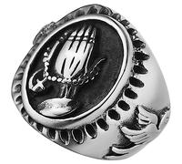 Ipetboom Anello in Acciaio Di Pace Dove Titanium Anelli Moda Uomo Fantastici Anelli Per Uomo Anello Per Gli Uomini Suona Gli Uomini Rings for Men Fashion Acciaio Inossidabile