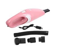 Ipetboom Aspirapolvere Auto Portatile USB Ricaricabile Mini Handheld Fili per Uso Bagnato e Asciutto Compatto e Leggero per Interni Veicolo Rosa