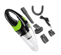 Ipetboom Aspirapolvere Portatile USB Mini Handheld per Auto e Casa Compatto e Leggero Uso Bagnato e Asciutto Rimuove Polvere Trasparente Verde