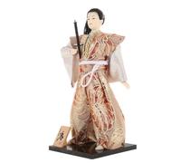Ipetboom Bambola Decorativa Samurai in Stile Giapponese per Casa e Ufficio | Tessuto e Legno, Stile Tradizionale Curato nei Dettagli, per Spazi di Lavoro e Luoghi Pubblici