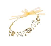Ipetboom Banca di matrimonio d'oro copricapo della sposa copricapo d'oro Bride Tiara Copricapo da sposa Copricapo per la sposa cerchio per da sposa Banda per da sposa