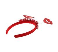Ipetboom Banda Per Con Labbra Rosse Accessori Rossi Axsoire Pompon Rossi Arco Di Cupido Costumi Donna Cupido Accessori Donna Fascia Bandana Rossa Rosso Gretel