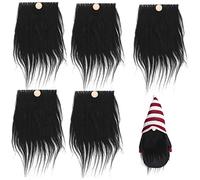 Ipetboom Barbe Finte e Palline di Legno Rotonde Barba Pretagliata Forniture per Lavori Artigianali di Folletti Materiali per Creazione di Figure Fantastiche