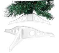 Ipetboom Base Albero Natale Bianco Set con Piedistallo Staccabile per Albero Finto Supporto Robusto e Facile da Montare per Decorazioni Natalizie e Scene Festive