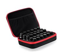 Ipetboom Borsa Portatile Per Bottiglie Di Oli Essenziali Organizer Rosso Per Viaggio Con Scomparti Resistente e Facile Da Trasportare Design Con Zip e Protezione Antiurto
