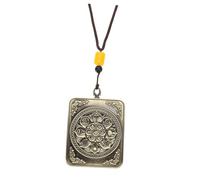 Ipetboom Box thangka collana pendente retrò pendente portacarte in metallo collana di immagine ciondolo di carta collana di quaderni fascino del medaglione lega Silver