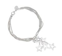 Ipetboom Bracciale a Stella Braccialetto Dei Desideri Bracciale Di Amicizia Catena a Cinque Fili Con Cinque Stelle Catena Della Mano Dell'amicizia Braccialetto Dell'amicizia Argento Rame