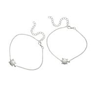 Ipetboom Bracciale Vintage in Lega con Ciondolo a Forma di Testuggine Cavigliera Antica da Spiaggia in Argento Catena Resistente e Creativa per Donna