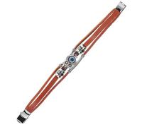 Ipetboom Braccialetto Perlina Perline Gioielli a Treccia Braccialetti Con Gufo Da Uomo Cuffia Per Adulti Bracciali Per Uomo Braccialetti Alla Moda Brown Acciaio Al Titanio