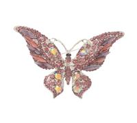 Ipetboom Butterfly Rhinestone Brooch Pin For Women Elegant Lapel Decoration For Shawls And Scarves Durable Alloy Metal Pin For Clothes And Accessories