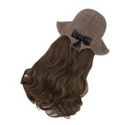 Ipetboom Cappello Con Parrucca Riccia E Extension Per - Look Naturale Cappello Con Parrucca Per Donna - Perfetto Per Tutti I Giorni Feste Halloween