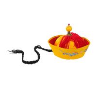 Ipetboom Cappello Imperatore Asiatico Dinastia Qing Cinese Copricapo Retro Teatro Cosplay Accessorio Reale Stile Corte Motivi Artistici Draghi Treccia Evento Festa Ruolo Gioco Presentazione