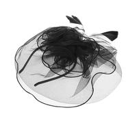 Ipetboom Cappello Sposa con Velo in Pizzo Fascinator da Donna per Cerimonia Copricapo Elegante Forma di Mini Cappello Accessorio per Capelli Versatile per Matrimoni e Tea Party