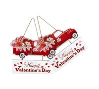 Ipetboom Cartello da Appendere in Legno per Porta D’Ingresso di San, Set 2 Pezzi Decorazioni Murali a Forma di Auto, Materiale Legno Lavorato Stampa Nitida, Decorazione per Casa e Festa