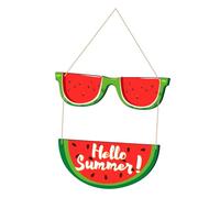 Ipetboom Cartello stagionale in Legno con Design Anguria Decorazione sospesa per Porta e Parete targhetta di Benvenuto per casa Camera e Giardino Materiale Sicuro e Rifinito Decorativo