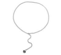 Ipetboom catena di corda collana a catena lunga cintura a catena in vita boho cinture a catena per la moda femminile cintura da donna per jeans portafoglio a catena Silver
