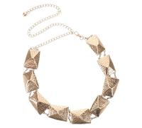 Ipetboom Catena dorata per la vita - Cinture a catena per donne Boho ed estetiche - Cintura in metallo con maglie piramidali per abiti e jeans - Accessori per abbigliamento femminile e gioielli di