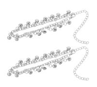Ipetboom Cavigliera da Donna Campanellini e Perline Set 2 Pezzi in Argento Gioielli Leggeri alla Caviglia per Spiaggia e Balli Estivi Catena a Campana Suono Delicato