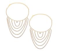 Ipetboom Cavigliere Donna con Strass Cavigliere Decorative in Metallo con Strass per Donna Catene per Caviglie in Stile Bohémien