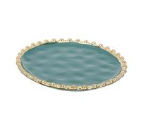Ipetboom Ceramic Breakfast Plate With Nordic Rim Medium For Desserts Snacks Bread And Appetizers Easy To Clean For Home And Use