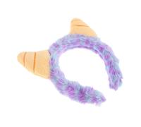 Ipetboom Cerchietto in peluche di corno signora mucca gruppo musicale fasce per animali fascia per lavare il viso delle donne Carino spa Banca del corno fasce di corno di bue Viola,porpora