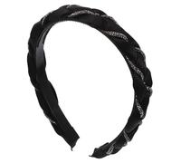 Ipetboom Cerchietto Intrecciato Con Strass Banca Fascia Di Strass Per Ragazze Fasce Eleganti Per Le Donne Fasce Per La Testa Per Le Donne Nere Tessuto