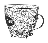 Ipetboom Cestello a Forma di Tazza in Ferro Nero per Capsule di Caffè Raffinata e Resistente per Decorazioni Festive e Feste in Casa