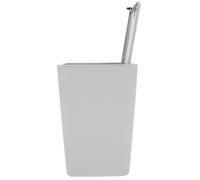 Ipetboom Cestino per Rifiuti in Plastica con Coperchio a Pressione, Pattumiera da Bagno e Cucina Salvaspazio, Contenitore per Piccoli Rifiuti Domestici, Colore Grigio Chiaro, Comodo