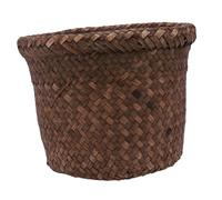 Ipetboom Cesto Portaoggetti Intrecciato in Alga Marina Marrone per Organizzare Accessori e Uso Multiplo Design Semplice e Finitura Fine per Vaso per Piante