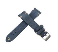 Ipetboom Cinturino in pelle gruppo musicale Guarda cinghie Guarda le cinghie per gli uomini cinturini per orologi cinturino dell'orologio cinturino di ricambio Pelle bovina Blu
