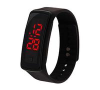 Ipetboom Cinturino in Silicone Da Corsa I Guidati Guardano Orologio Da Polso Per All'aperto Orologio Digitale a Led Nero