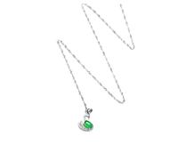 Ipetboom Ciondolo Cigno Collane Collana a Forma Di Cigno Collana Di Cigno Collana Per Le Donne Pendente Della Collana Del Cigno Collana Da Donna Decorazione Del Collo a Forma Di Cigno Verde