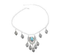 Ipetboom Ciondolo Con Strass Nappa Copricapo Turchese Catena Sulla Fronte Catena Da Sposa Per Testa Di Gioielli Per Ballo Di Fine Anno E Copricapo Da Sposa