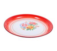 Ipetboom Classic Enamel Round Serving Plate Multi Function Decorative Dinner Tray For Home Use Vintage Style With Smooth Surface And Lightweight Design