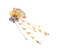 Ipetboom Clip per Capelli Giapponese Vintage Forma di Ventaglio con Nappa Fermaglio Floreale Artigianale in Stile Kimono per Donna Accessorio Tradizionale Leggero per Feste e Cerimonie
