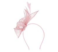 Ipetboom Clip per con fascia a cilindro copricapo da tea party per ragazze seta adulti incontro cappello da tè parrucche Testa di festa cappello a fascia cappelli da tè rosa