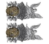 Ipetboom Clip per Visiera Parasole Auto Angelo Custode in Metallo Resistente, Set da 2 Pezzi Ciondolo Religioso, Accessorio Decorativo Anti-uv per Sicurezza alla Guida e Viaggi