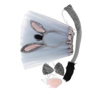 Ipetboom Coda e Orecchie d Asino Per Ragazzo Ragazza Accessorio Grazioso Per Travestimenti Fascia Orecchie d Asino Coda Di Costume Accessori Per Cosplay Di Animali