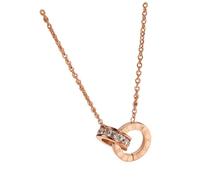 Ipetboom Collana Cerchi Intrecciati e Numeri Romani Adatta Per Feste e Cerimonie Pendente Per Matrimonio e Compleanno