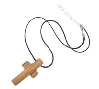 Ipetboom Collana Ciondolo a Croce in Legno Intagliato a Mano Gioiello Spirituale Religioso da Uomo e Donna Cordino per Collana Crocifisso per Preghiera e Celebrazioni Cristiane