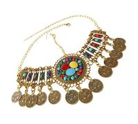 Ipetboom Collana del tribunale retrò catena collane Collana delle ragazze collana per ragazze Accessorio per collana femminile collana da donna Lega di zinco Golden