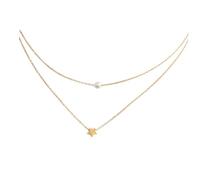 Ipetboom collana pentagramma collana con stella a cinque punte collane da donna Collana di moda collane a strati per le donne Collana creativa collana stella a cinque punte D'oro