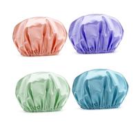 Ipetboom Confezione Da 4 Cuffie Da Doccia Da Donna Set Di Cuffie Da Bagno Morbide A Doppio Riutilizzabili Protettive Per I Perfette Per La Famiglia