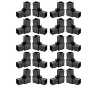Ipetboom Connettore per Tubi Quadrati in Plastica 20X20 MM Giunto Angolare a 2 Vie Resistente alle Intemperie Adattatore per Binario Tubolare per Rack Condizionatori 20 Pezzi per